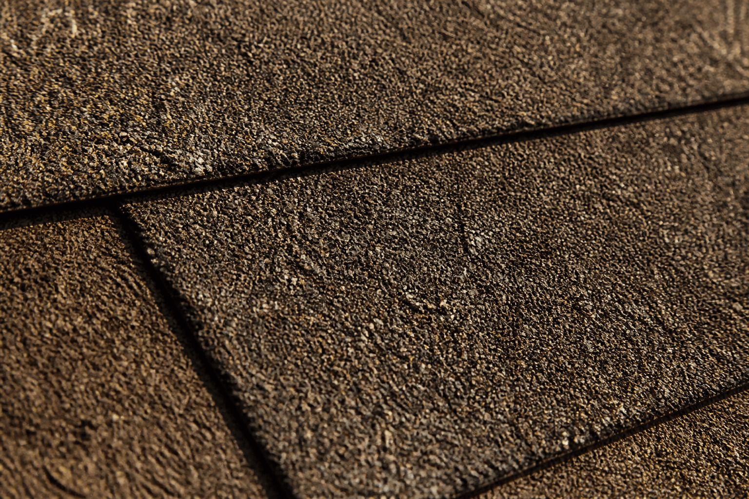 Close-up of architectural asphalt shingles