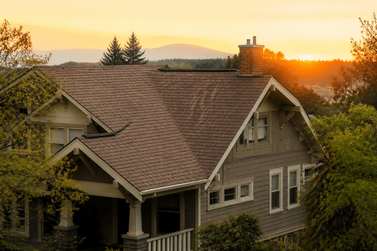 Finished brown roof